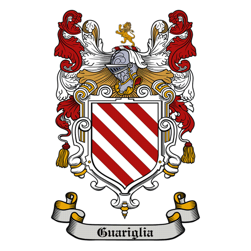 Guariglia family crest centered on the 50-yard line